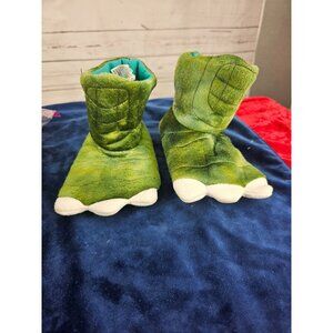 Cat‎ & Jack Green Dinosaur Godzilla Slipper Boots Size 12-24 Months Baby Infant